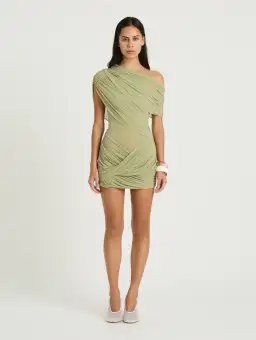 Benni Otto Mini Dress Green Size 8 for rent on The Volte - image 1
