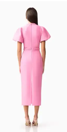 Elliatt Coralene Puff Sleeve Midi Dress Pink Size 6 for rent on The Volte - image 3