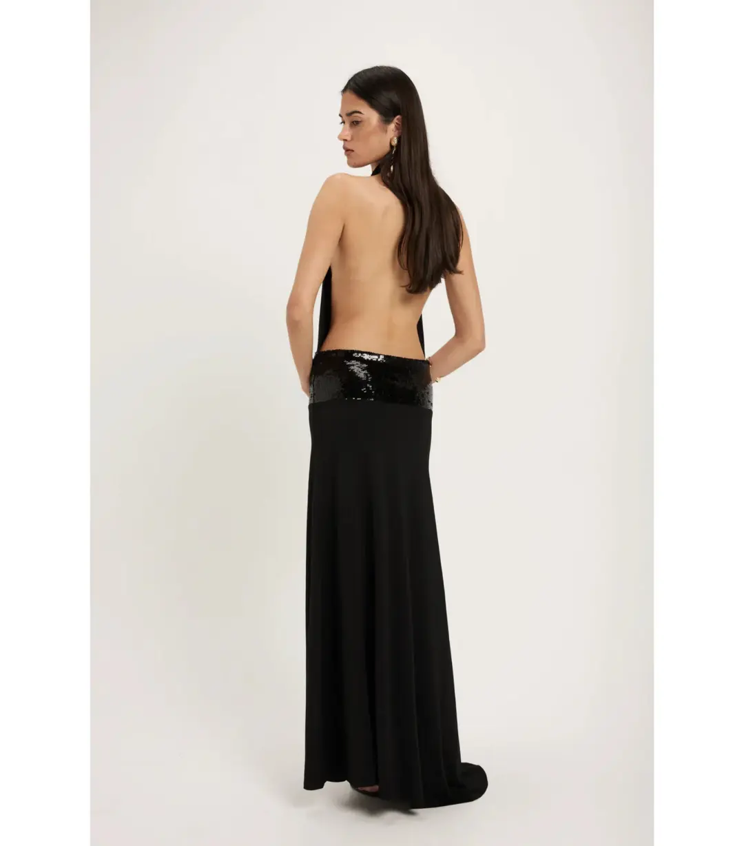 Ance Gria Adele Maxi Gown Black Size AU 6 for rent on The Volte - main image
