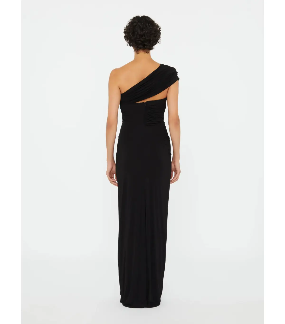 Christopher Esber Beach Glass Draped Jersey Strapless Maxi Dress Black Size AU 10 - Image 6