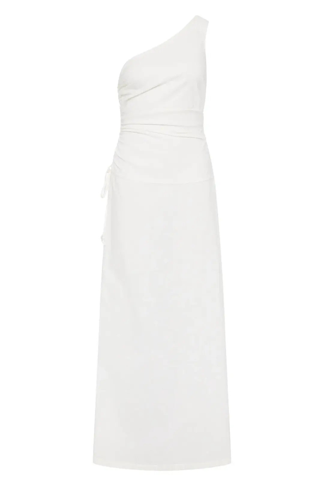 Aje White Daze One Shoulder Maxi Dress White Size AU 6 for rent on The Volte - main image