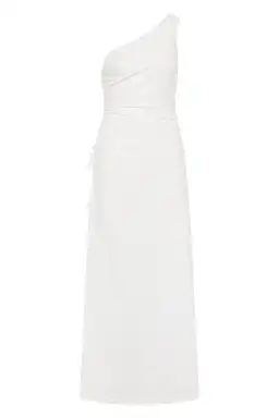 Aje White Daze One Shoulder Maxi Dress White Size AU 6 for rent on The Volte - image 8