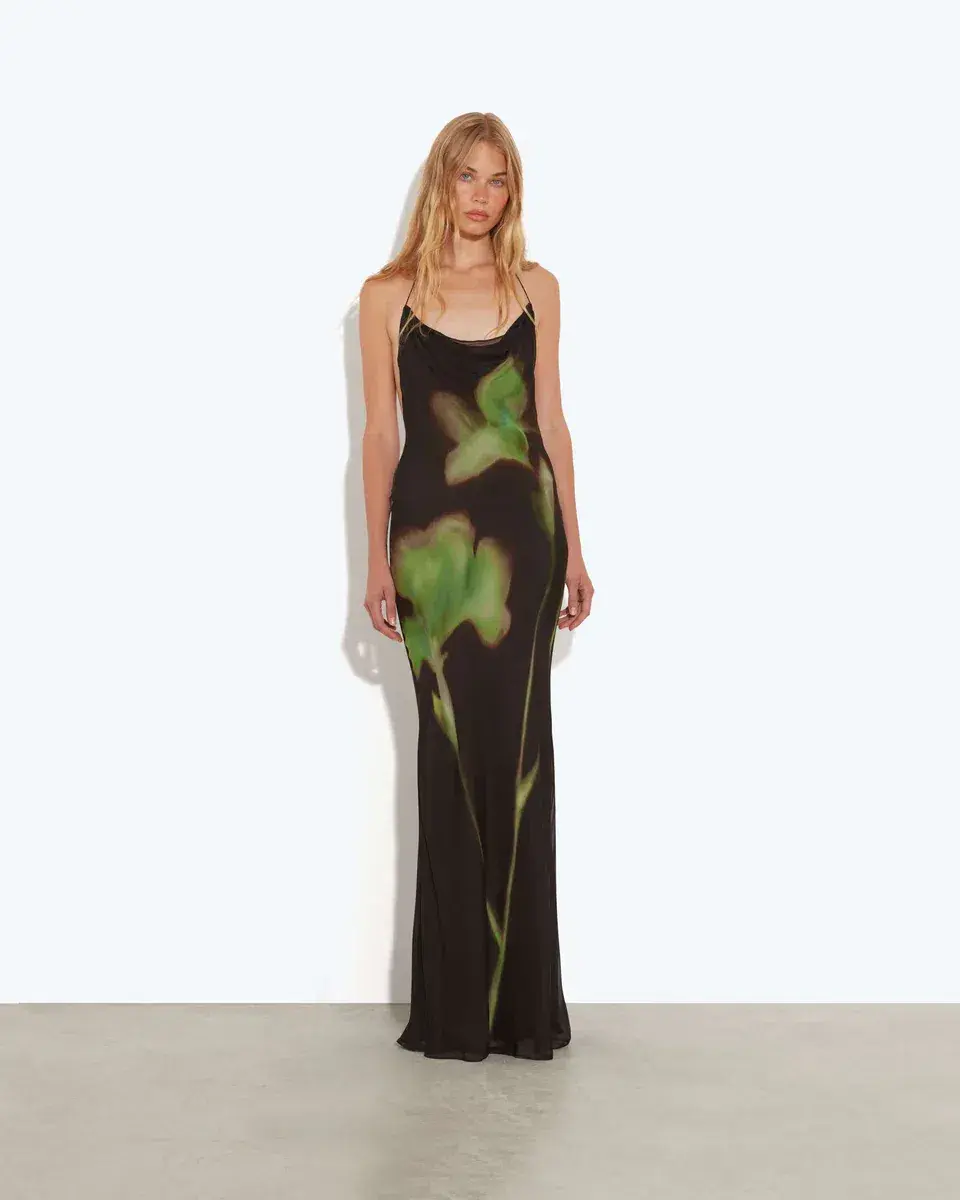 Rat & Boa Thalia Maxi Dress Brown Floral Size M / AU 10 for rent on The Volte - main image