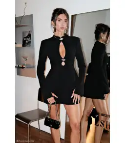 Meshki Michelle Mini Dress Black Size S / AU 8 for rent on The Volte - image 4