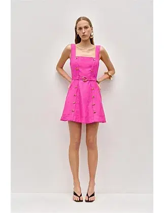 Aje Prisma Utility Mini Dress Pink Size 14 for rent on The Volte - main image