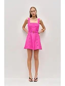 Aje Prisma Utility Mini Dress Pink Size 14 for rent on The Volte - image 2