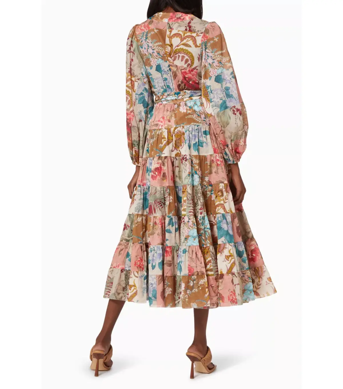 Zimmermann Cassia Patch Wrap Midi Dress Print Size 1 / AU 10 - Image 3