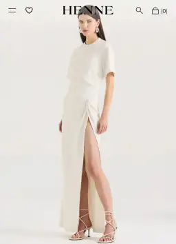 HENNE Avila Dress - Cream Size 14 for rent on The Volte - image 3