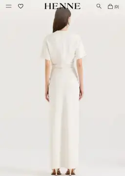 HENNE Avila Dress - Cream Size 14 for rent on The Volte - image 6