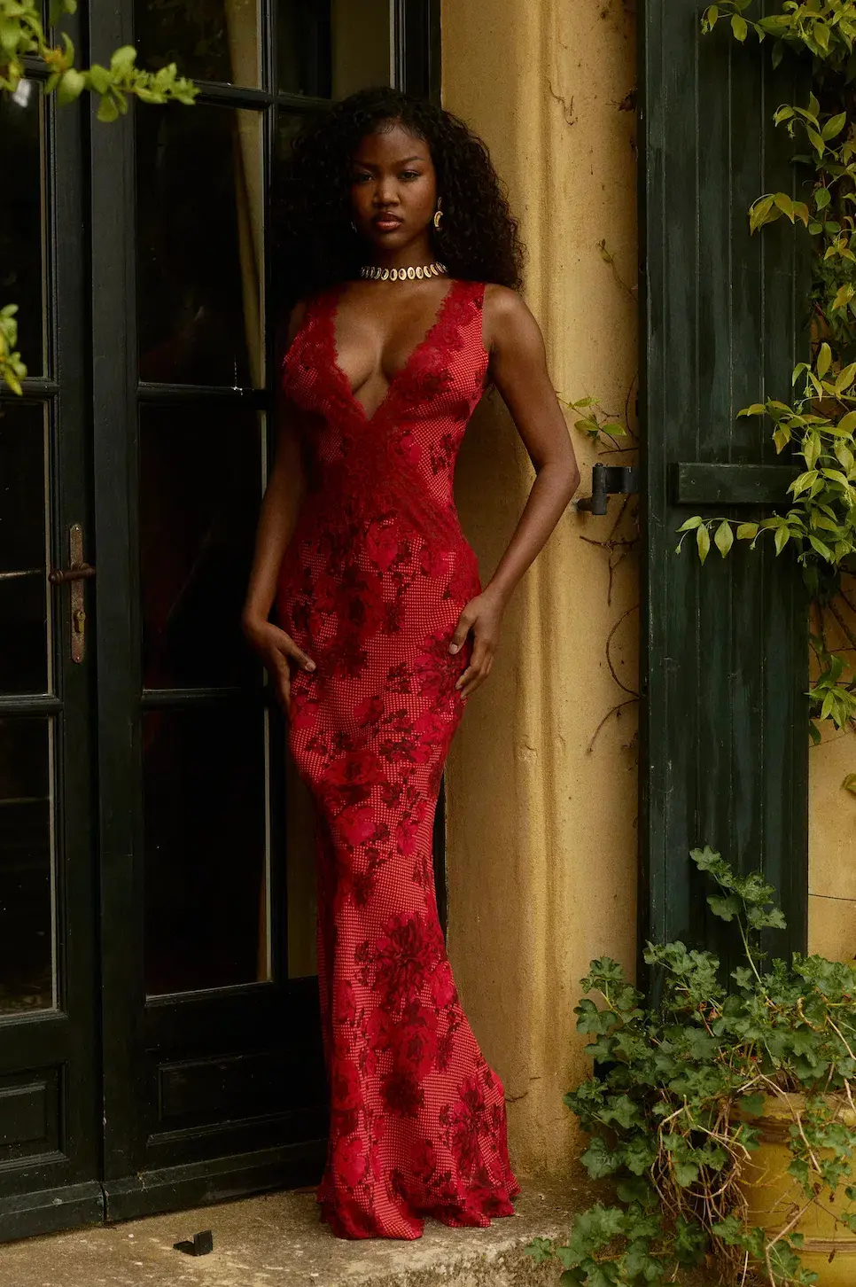 BYDEE JULIETTE MAXI DRESS IN ROSÉ. SIZE S / AU 8-10 for rent on The Volte - main image