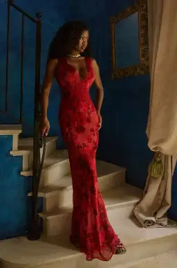 BYDEE JULIETTE MAXI DRESS IN ROSÉ. SIZE S / AU 8-10 for rent on The Volte - image 7