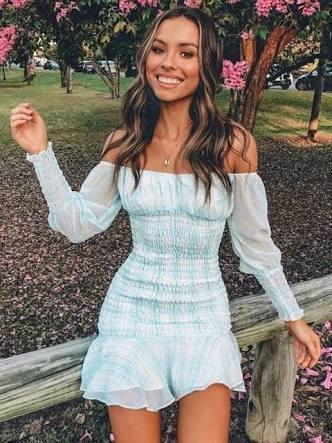 Sofia The Label Rhodes Dress Baby Blue Size 8 for rent on The Volte - main image