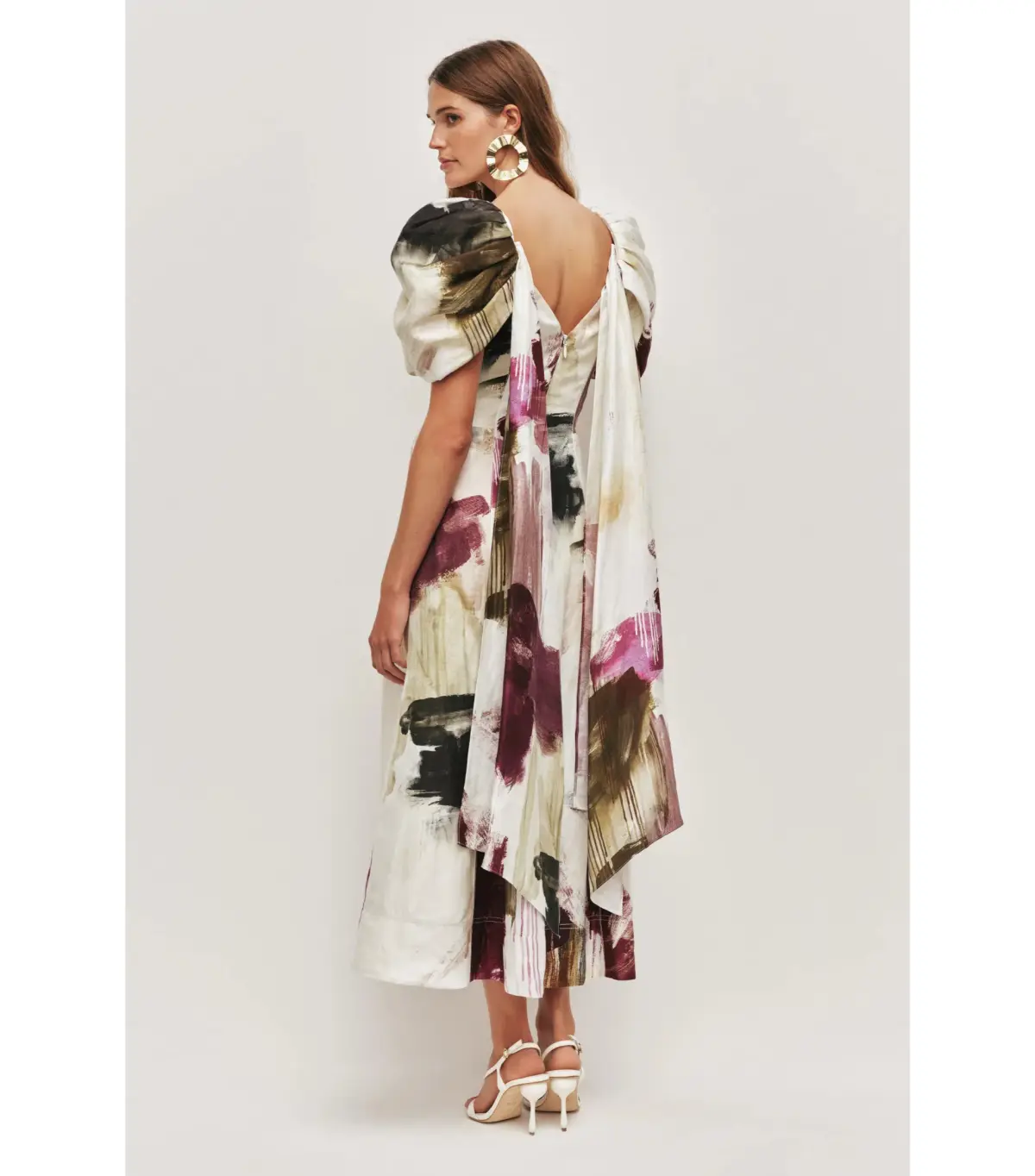 Aje Bisou Midi Dress Impressionist Size AU 10  - Image 2