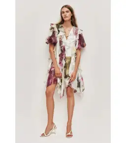 Aje Voyager Mini Dress Impressionist Size AU 6