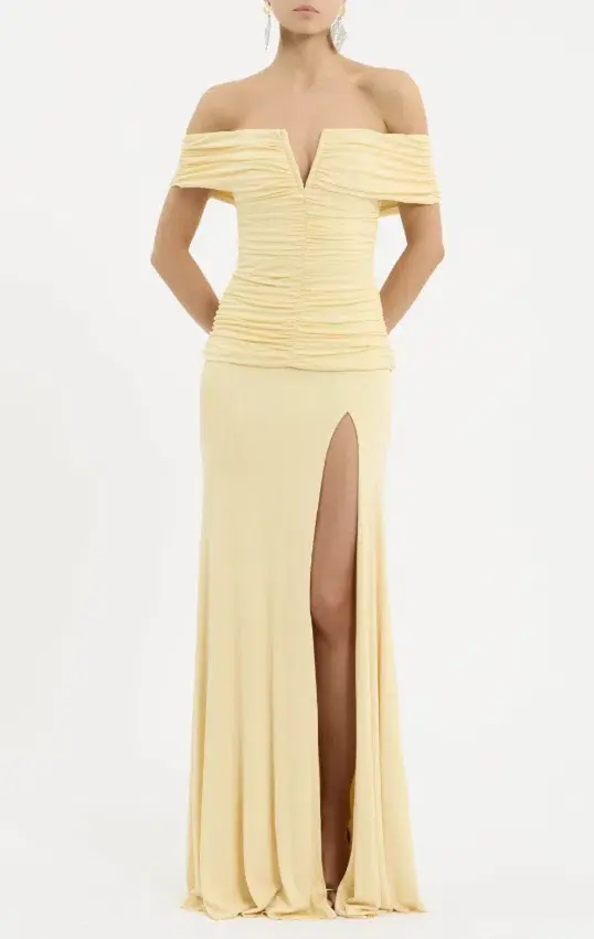 Rebecca Vallance Zaley Off The Shoulder Maxi Dress Size 14 for rent on The Volte - main image
