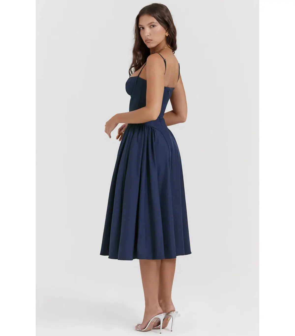 House of CB Samaria Corset Sundress French Navy Size L / AU 12  - Image 5