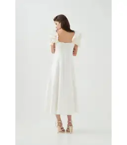 Aje Twyla Midi Dress Ivory Size AU 8 for rent on The Volte - image 5
