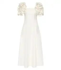 Aje Twyla Midi Dress Ivory Size AU 8 for rent on The Volte - image 6