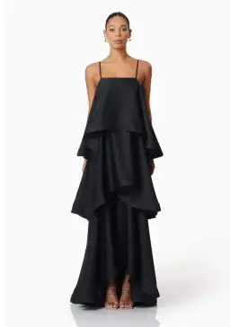 Elliatt Tilly Tiered Maxi Dress Black Size AU 16 for rent on The Volte - image 1