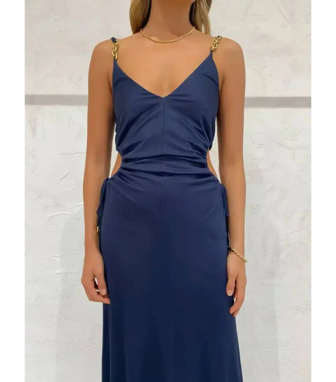Manning Cartell Tuning in Chains Maxi Dress Navy Size AU 10 for rent on The Volte - main image
