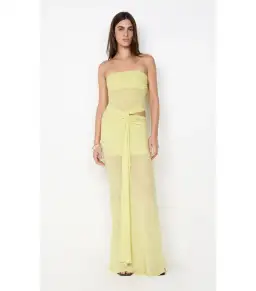 Bec & Bridge Jehnaya Strapless Maxi Dress Citrus Size AU 10 for rent on The Volte - image 1