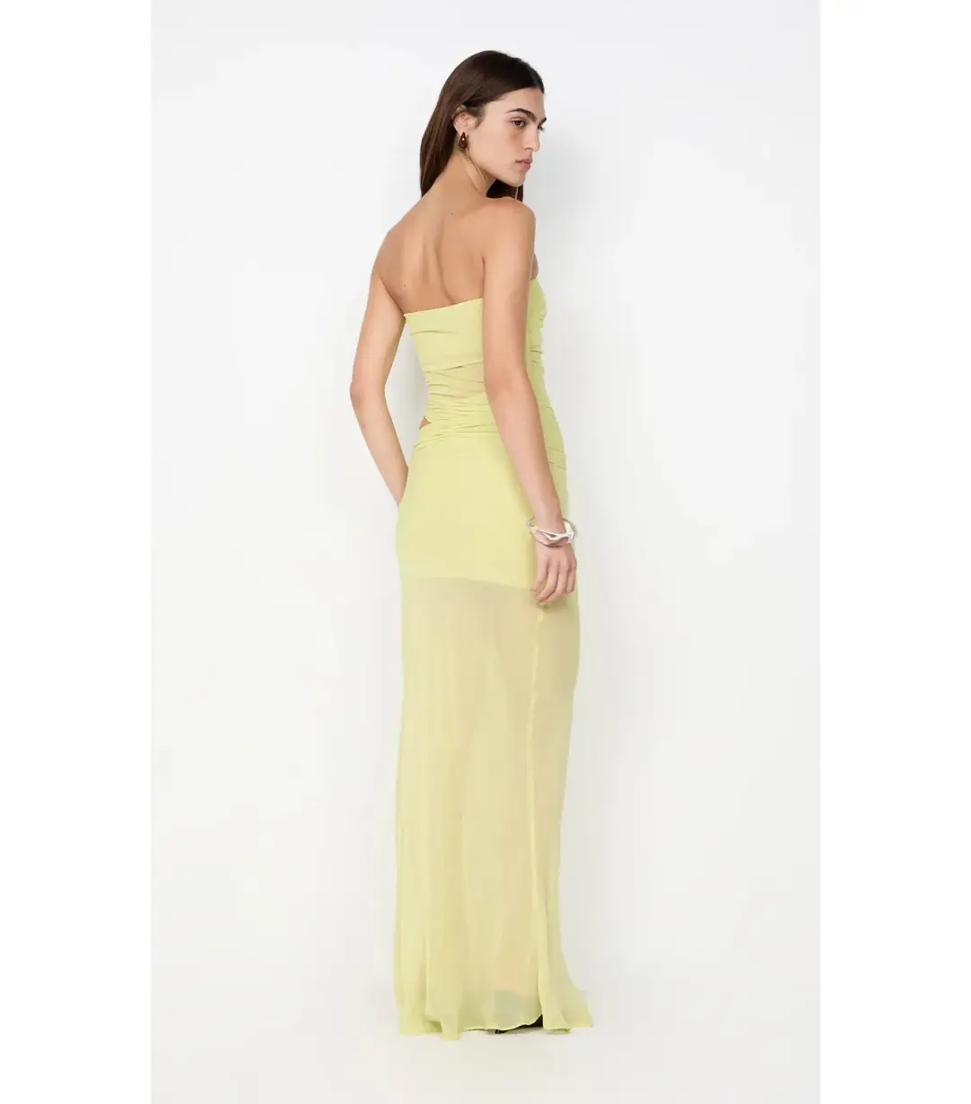 Bec & Bridge Jehnaya Strapless Maxi Dress Citrus Size AU 10 for rent on The Volte - main image