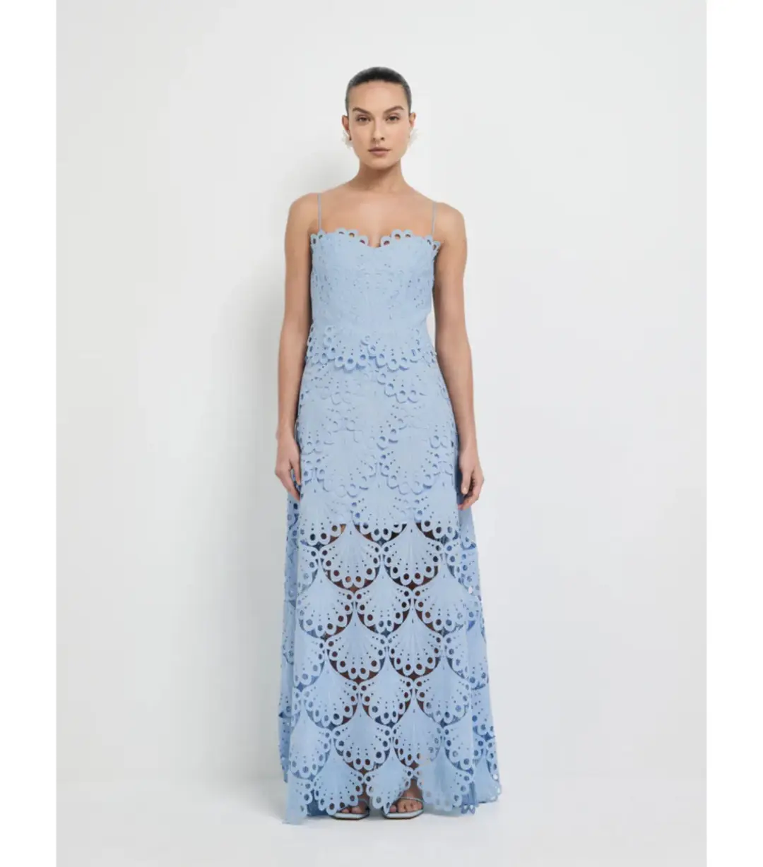 Sheike Ella Lace Maxi Dress Blue Size AU 18 for rent on The Volte - main image