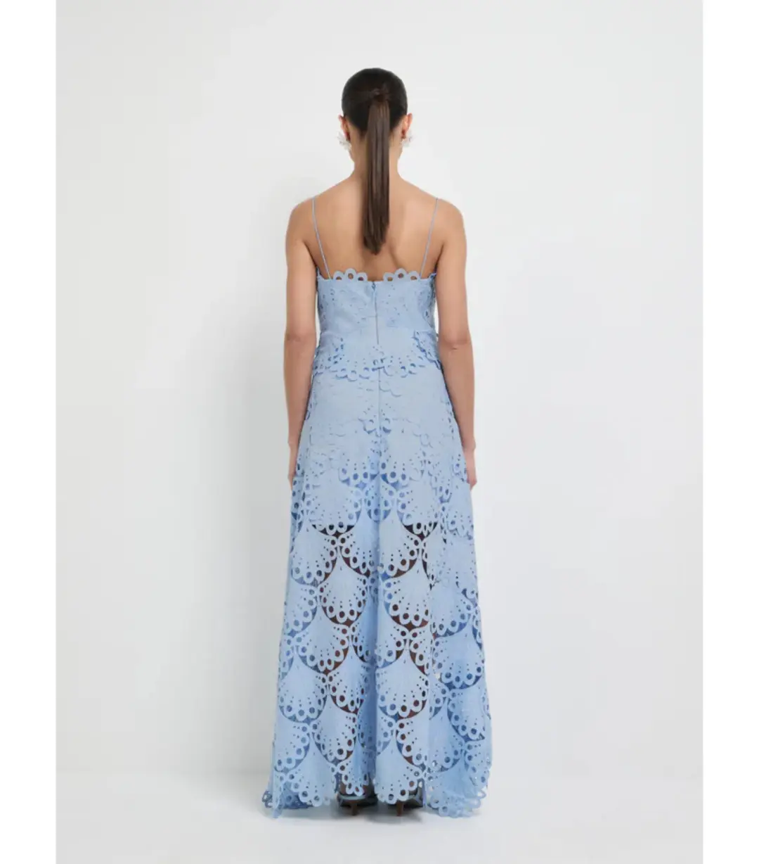 Sheike Ella Lace Maxi Dress Blue Size AU 18 for rent on The Volte - main image
