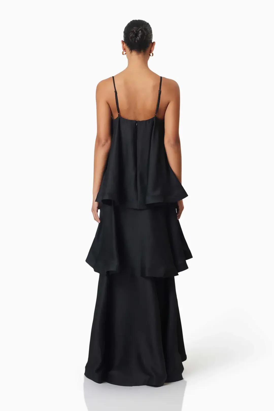 Elliatt Tilly Tiered Maxi Dress Black Size AU 12 for rent on The Volte - main image