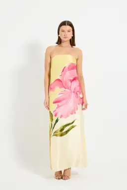 Pasduchas Amelie Column Maxi Dress Floral Size AU 10 for rent on The Volte - image 1