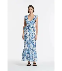 Sir the label Amaris Frill Midi Dress Floral Size AU 6 for rent on The Volte - image 1