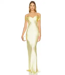 Natalie Rolt Bridget Maxi Dress Lemon Size AU 6 for rent on The Volte - image 1