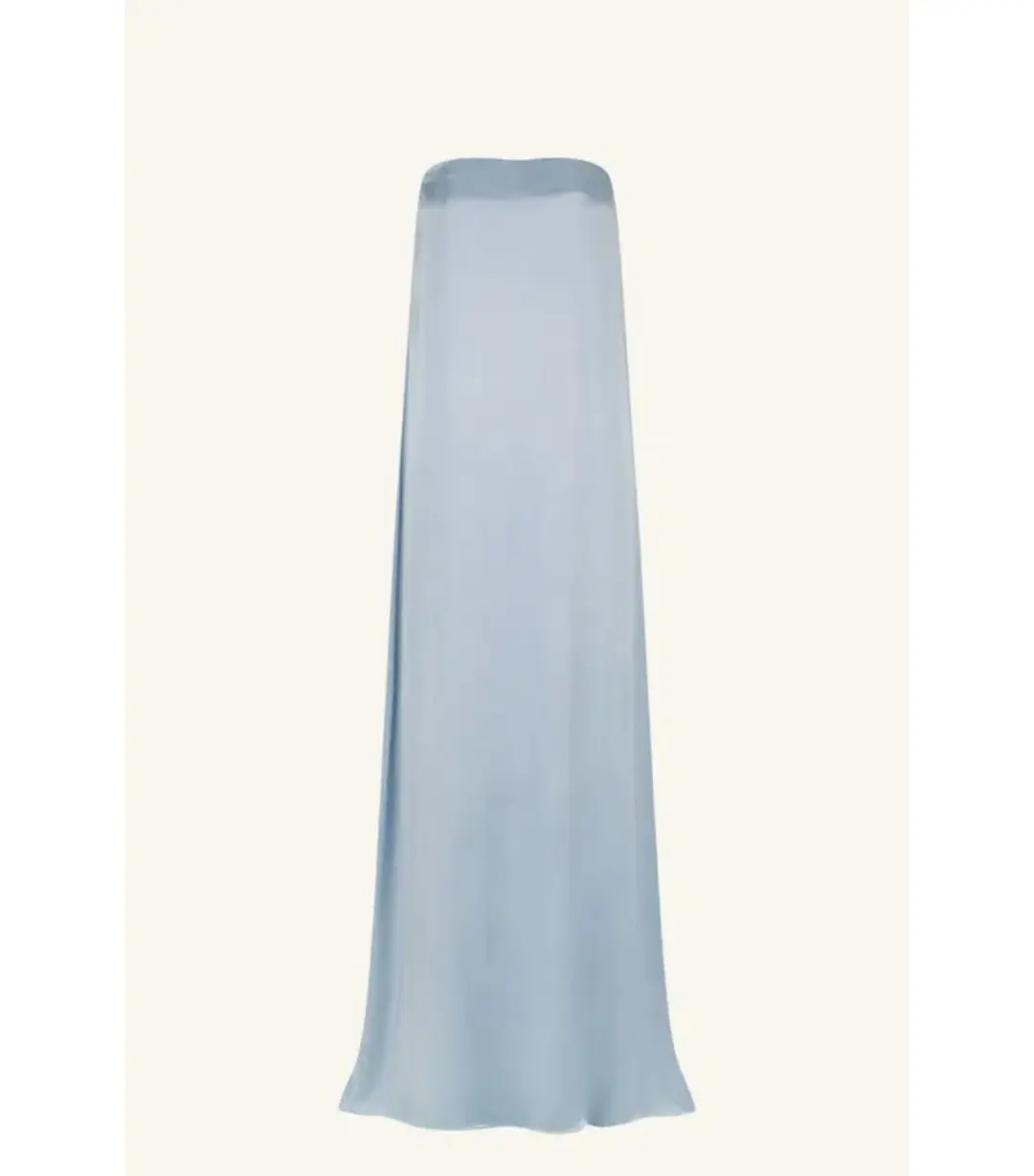 Shona Joy La Lune Strapless Column Maxi Dress Powder Blue Size AU 10 for rent on The Volte - main image