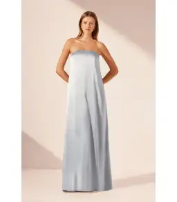 Shona Joy La Lune Strapless Column Maxi Dress Powder Blue Size AU 10 for rent on The Volte - image 1