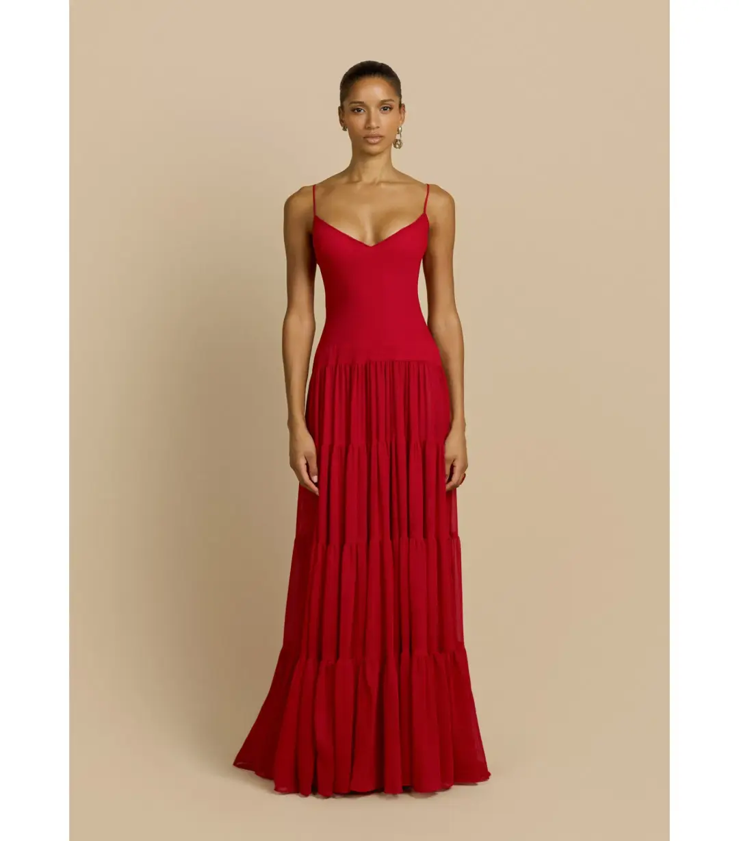 Arcina Ori Delphina Maxi Dress Red Size M / AU 10 for rent on The Volte - main image