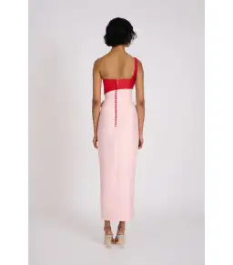 Eliya The Label Cartia Midi Dress Pink Size AU 8 for rent on The Volte - image 3