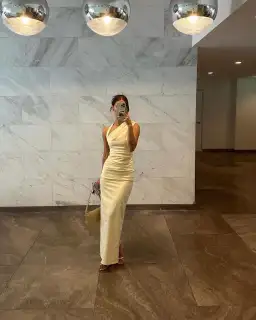 SIR THE LABEL Giacomo Gathered Gown in Butter Yellow Size 10 for rent on The Volte - image 5