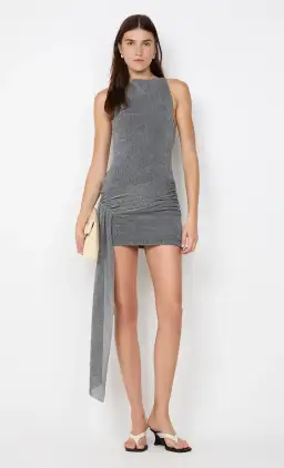 Bec & Bridge ASTRA DRAPE MINI DRESS CHROME Size 6 for rent on The Volte - image 2