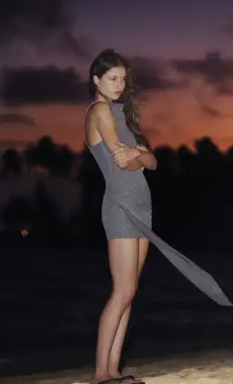 Bec & Bridge ASTRA DRAPE MINI DRESS CHROME Size 6 for rent on The Volte - image 3