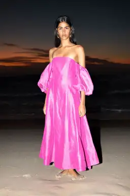 AJE INCARNATION MIDI DRESS MAGENTA SIZE 14 for rent on The Volte - image 8