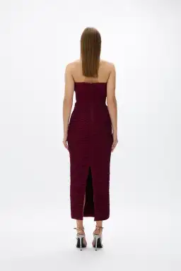 Rachel Gilbert Jensen Dress (Merlot) Size 2 for rent on The Volte - image 4