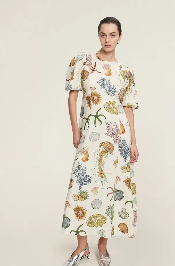 Alemais Sea Midi Dress Size 8 for rent on The Volte - main image