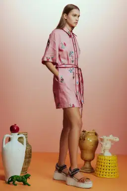 Alemais Timmy Embroidered Mini Dress for rent on The Volte - image 2