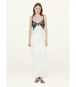 Bec & Bridge Tereza Keyhole Maxi Dress Ivory/Black Size AU 8