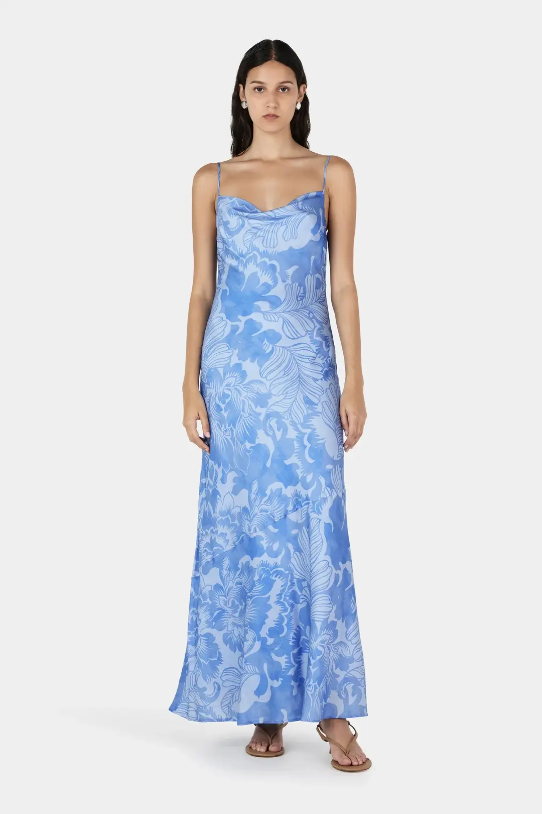 Hansen And Gretel Florencia Midi Dress Crush Blue Size 8 for rent on The Volte - main image