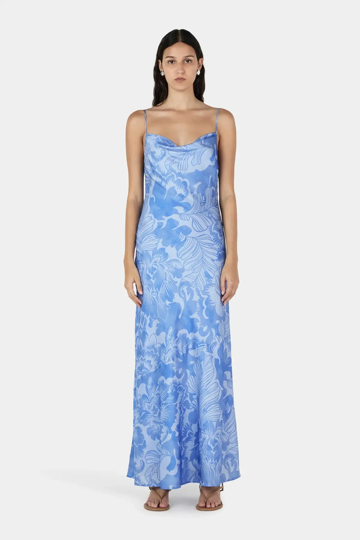 Hansen And Gretel Florencia Midi Dress Crush Blue Size 8 for rent on The Volte - main image