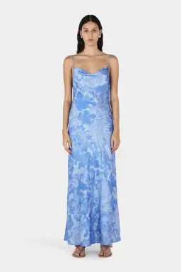 Hansen And Gretel Florencia Midi Dress Crush Blue Size 8 for rent on The Volte - image 1