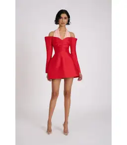 Eliya The Label Riley Dress Red/Pink Size 8