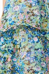 Elliatt Armani Tiered Maxi Dress In Blue Floral Size M - Image 3