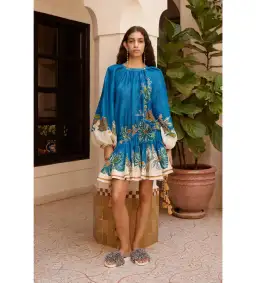 Alemais Luda Mini Dress in Blue Size AU6